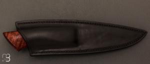 Couteau Droit par Jean Paul Sire - Bois de fer et Damas multi-barreaux