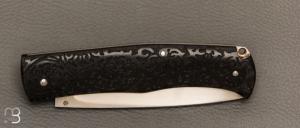     Couteau " Drop " slipjoint  custom par Raphaël Durand - G10 et RWL34