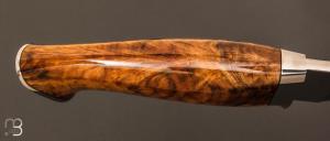Couteau " Drop " droit par Charlie Bennica - Pistachier térébinthe et lame RWL-34