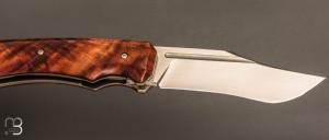 Couteau " Fallout " de collection par Olivier Ouertal - Loupe de palissandre