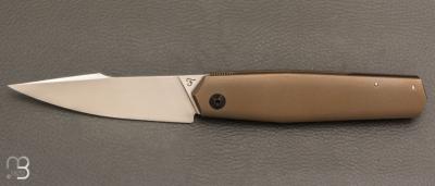  Couteau " Frame-Lock custom " par Florian Dreyer FD-Knives - Titane et RWL34