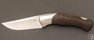   Couteau " Ibex " Lock-back custom par Cyril Doche - Morta et RWL-34