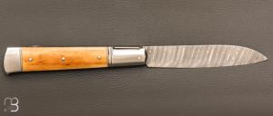    Couteau " Interprétation Issoire" par Erwann Aubriet - Ivoire de mammouth et damas