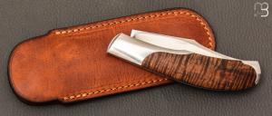  Couteau  "  KaLevEs " palanquille artisanal de Jean-Baptiste Leveque - Koa et RWL-34