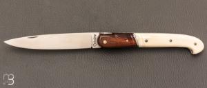 Couteau  "  Laguiole Droit 12 cm " de poche par Philippe Voissire - Phacochre/Bois de fer