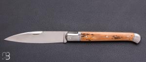     Couteau " Laguiole droit " par Erwan Aubriet - Ivoire de mammouth et RWL34