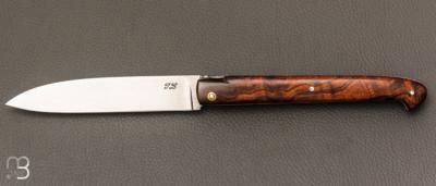    Couteau  "  Laguiole droit 13 cm " fait main par Jérôme Latreille - Ironwood et 14c28N