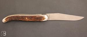 Couteau "  Laguiole géant 21 cm  " bois de cerf par la Forge de Laguiole