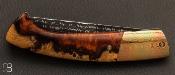 Couteau 1515 de poche - Damas Vegas Forge - Bois de fer et Mokume