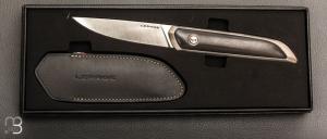    Couteau " Le Galeriste Titane LPO " button-lock par Lepage Knives - Ebène