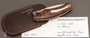   Couteau " Liner Lock " custom par David Lespect - Noyer et RWL34