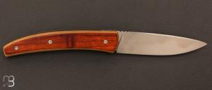  Couteau " Lo-Garithme  " liner lock custom par Lo-Coutelier - Buis/Padouk et lame en RWL34