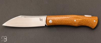    Couteau  "  Lock Back " custom par Laurent Gaillard - Micarta et 14c28N