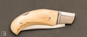   Couteau  " Lock-Back  " par Honoré Vilain - Ivoire de mammouth et RWL34