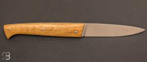 Couteau " Lombard  " de poche en buis par Adrien Giovaninetti