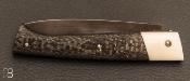 Couteau de poche Lombard fibre de carbone et elforyn par Adrien Giovaninetti