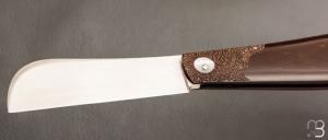    Couteau " London " pliant fait main par Bastien Toubhans - Atelier Beau Merle - Micarta et RWL34