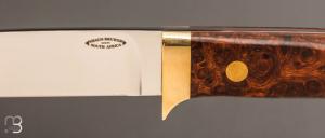    Couteau " Loveless 5'' Drop Point " par Shaun Bruwer - Bois de fer