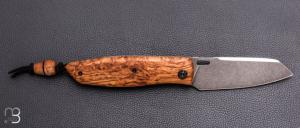   Couteau " Lupin  " custom par Charron Baptiste BC Coutellerie - Bouleau stabilisé