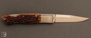 Couteau " MF custom " par Jess Horn - Jigged Bone et ATS-34