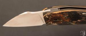    Couteau " Mahousse " custom par Christophe Arbogast - Ivoire de mammouth et RWL34