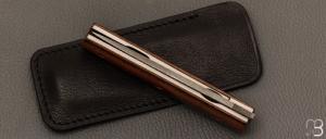   Couteau " Mastard " custom par Christophe Arbogast - Micarta Vintage et lame en D2