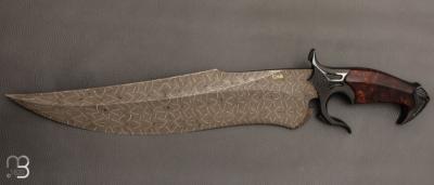    Couteau " Mercury - Mosaic Damascus Fighter " custom de Claudio Sobral & Ariel Sobral - CAS Knives