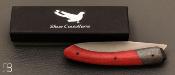 Couteau " Merops " Liner-Lock Micarta / FatCarbon et MagnaCut par Olivier Lamy - Skua Coutellerie