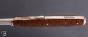  Couteau "Navette 1 pièce cran d'arrêt" de collection par Adrien Vautrin - Micarta