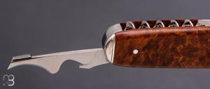  Couteau " Navette 4 pièces " de collection par Adrien Vautrin - Micarta