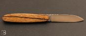 Couteau de poche modèle "Navette" par Berthier - Bois de Serpent et lame inoxydable