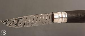    Couteau "OPI N°09" custom par Anthony Brochier - Damas  torsadé et chêne