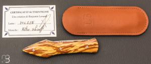   Couteau " L'Oegopsyde " fait main par Laraud Blade  - Hêtre échauffé et 14C28