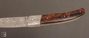 Couteau  "  P45 custom " bois de fer et damas par Alain & Joris Chomilier