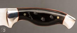   Couteau " Pièce unique " scrimshaw par Gaétan Beauchamp