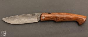 Couteau de poche Pi�montais par Mickael Moing - Ch�ne et damas