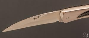    Couteau " Pissutu " par Charles Bennica - Inlays en damas de Devin Thomas
