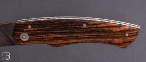    Couteau " Quetsche à friction " par Louis Contat - Bocote et acier XC100