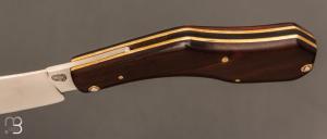    Couteau " Razoir Sheffield " custom par Alex Dubois - Bois de rose et lame en C130