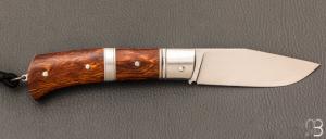   Couteau  " Rumilly " par Philippe Lemonnier - Loupe de bois de fer d'Arizona et lame en RWL34 