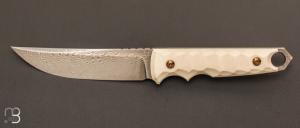  Couteau  " Ryu FX-634DES " par Fox Knives - Balbach DSC Damascus et Elforyn Super Tusk