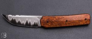    Couteau " Sanjo " custom par Guy Poggetti - Rag micarta et lame en Sandinox