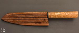  Couteau " Santoku " par Joël Matter - Frêne et 135Cr3