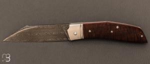  Couteau  "  Scalp" custom par David Breniere - Gidgee et lame damas mosaque