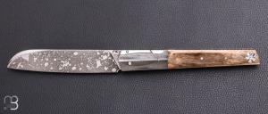 Couteau de poche " Seurre � palanquille " par Ewen Maillard - Ivoire de mammouth et RWL34