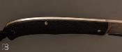 Couteau " Slack " custom par Raphaël Durand - Fibre de carbone et Suminagashi