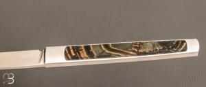    Couteau " Slipjoint " custom de Lionel Lalague - Mammouth et lame en RWL34
