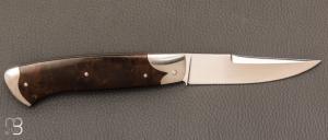   Couteau " Slipjoint à l'américaine " pliant fait main par Bastien Toubhans - Atelier Beau Merle - Micarta chiffon et RWL34