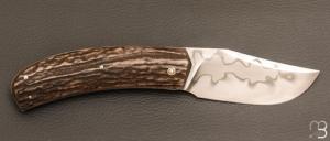  Couteau " Slipjoint " custom par Guy Poggetti - bois de cerf et lame en C130