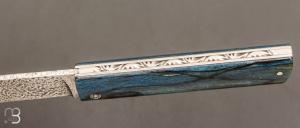  Couteau " Snard " Cristal Steel par Tom Fleury - Bouleau madré stabilisé